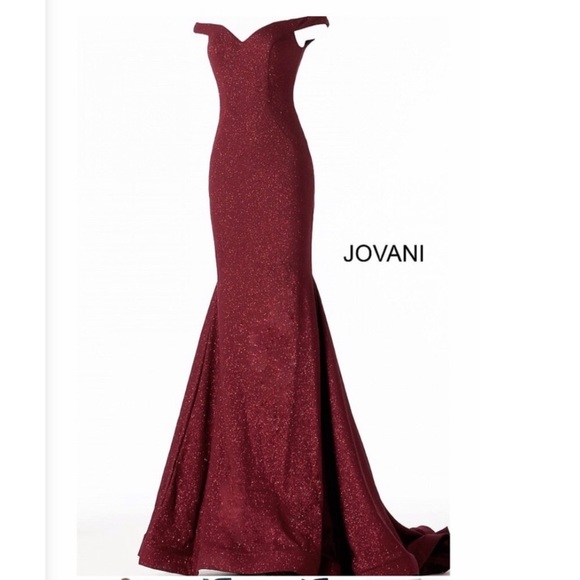 Jovani Dresses & Skirts - Jovani • 55187 Off-Shoulder Glittered Mermaid Gown